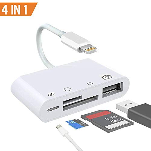 DZSF Multifunction 6In1 SD TF SDHC CF XD M2 Card Reader Charging Adapter for iOS XS MAX XR 3In1 SD TF CF Card Writer for iOS 